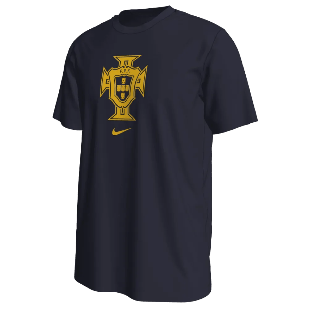 Nike 2022-23 Portugal WC Crest Tee - Navy Blue