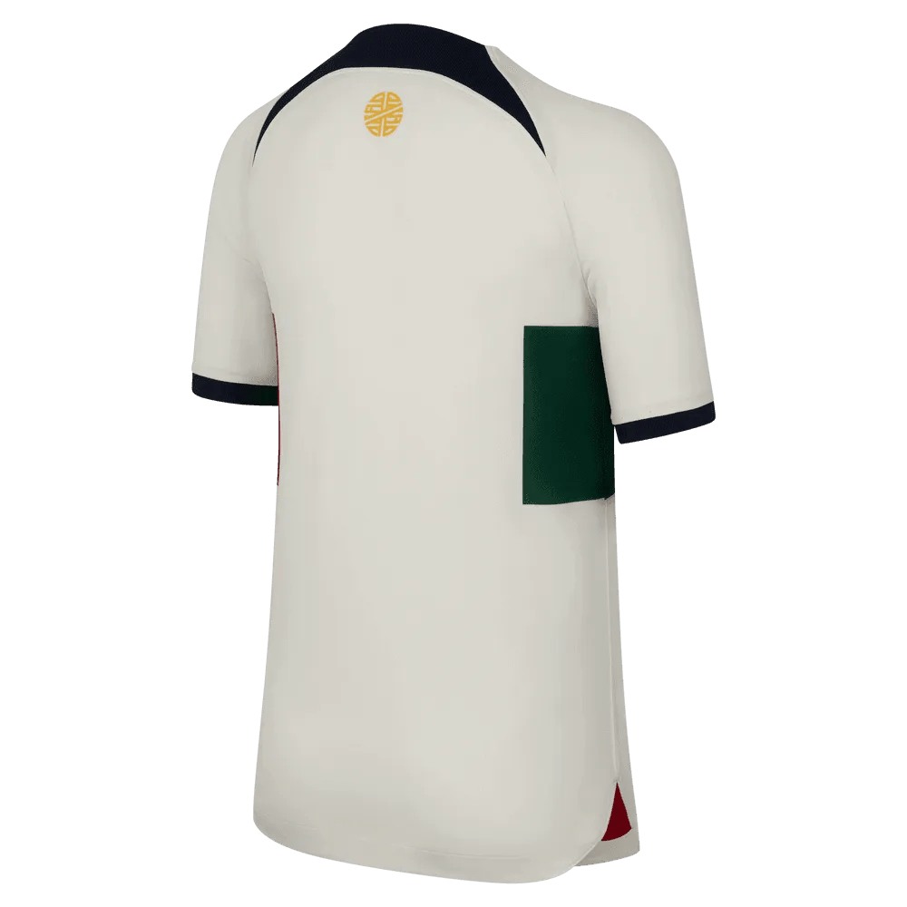 Nike 2022-23 Portugal Youth Away Jersey - White-Red-Green