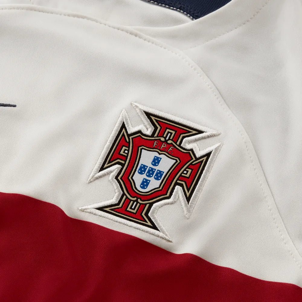 Nike 2022-23 Portugal Youth Away Jersey - White-Red-Green