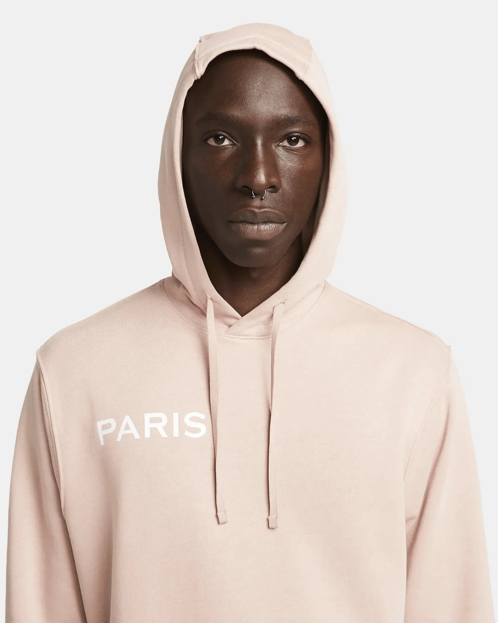 Nike 2022-23 PSG GFA Fleece Hoodie - Rose Whisper-White