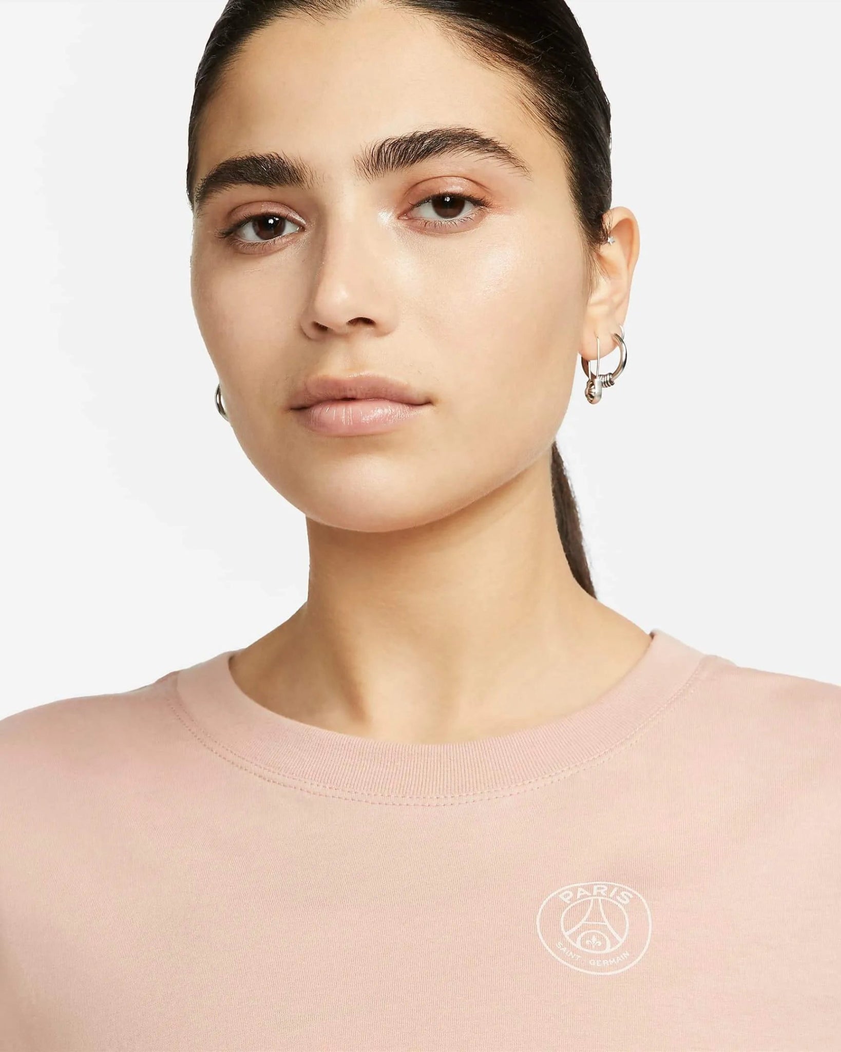 Nike 2022-23 PSG Women's Cropped Tee - Rose Whisper