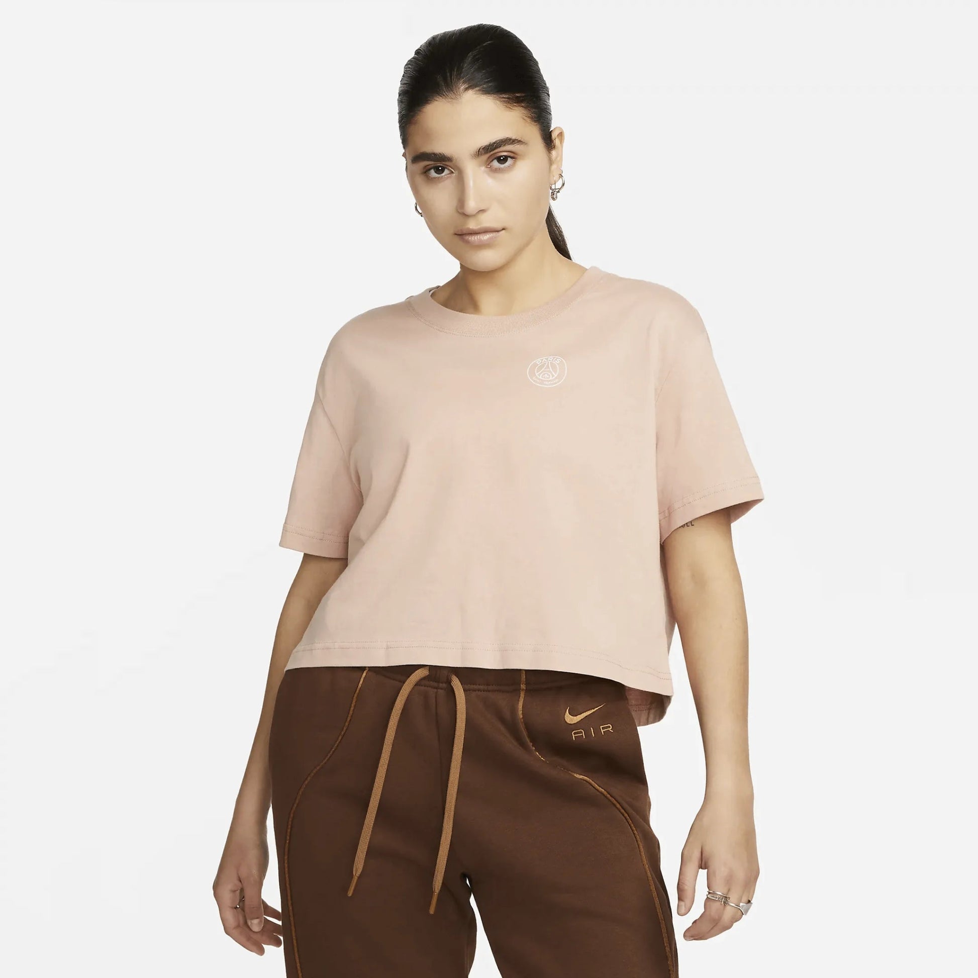 Nike 2022-23 PSG Women's Cropped Tee - Rose Whisper