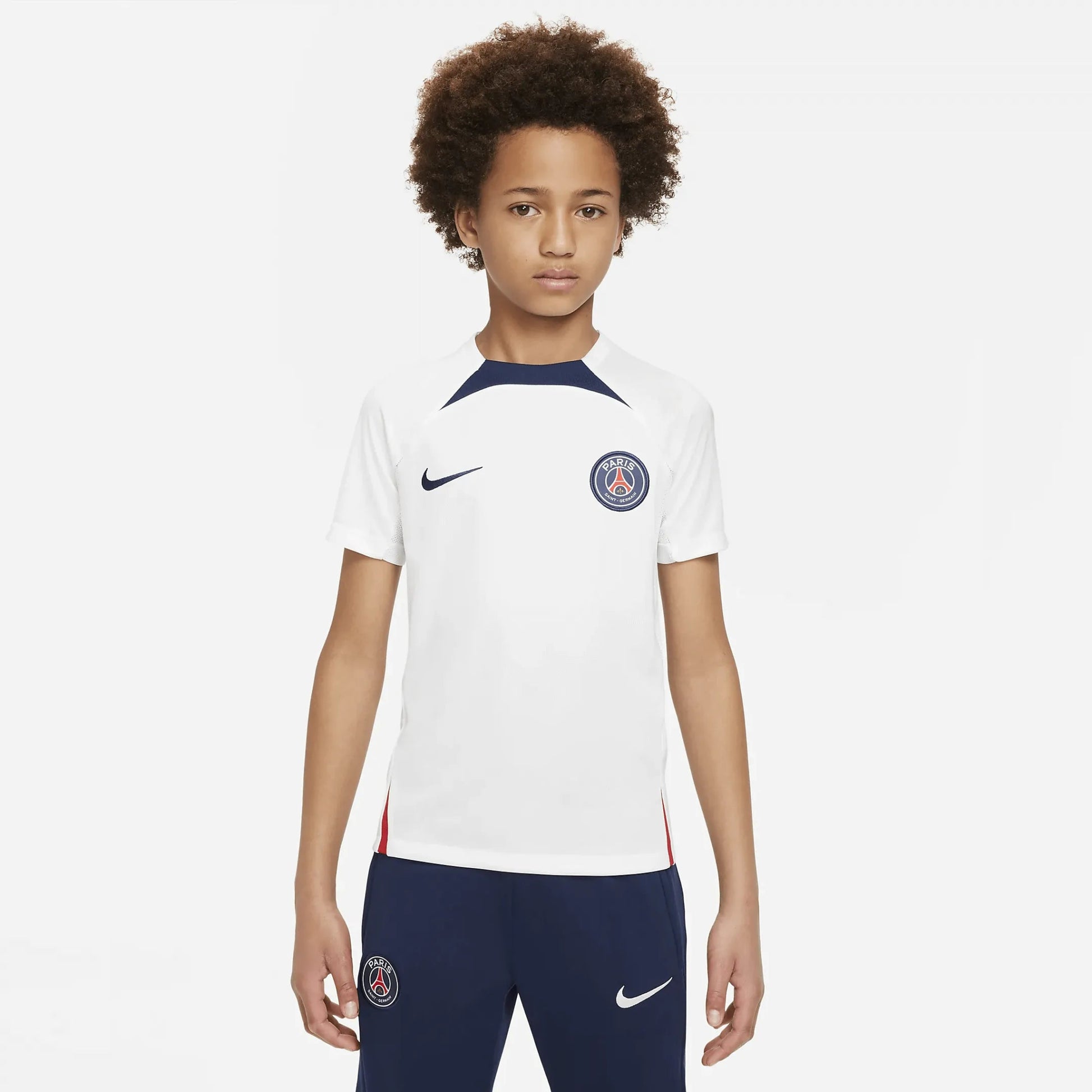 Nike 2022-23 PSG Youth Strike Top - White-Navy