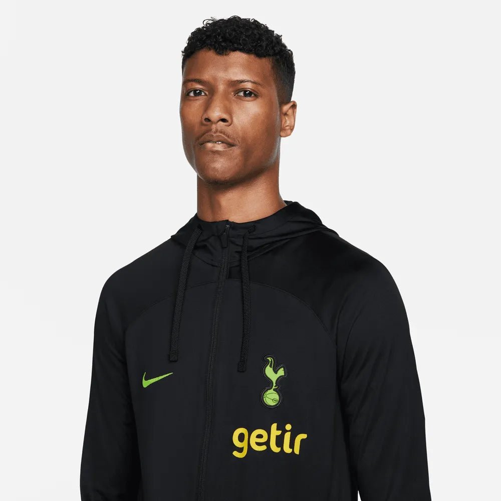 Nike 2022-23 Tottenham Strike Hooded Track Jacket - Black-Volt