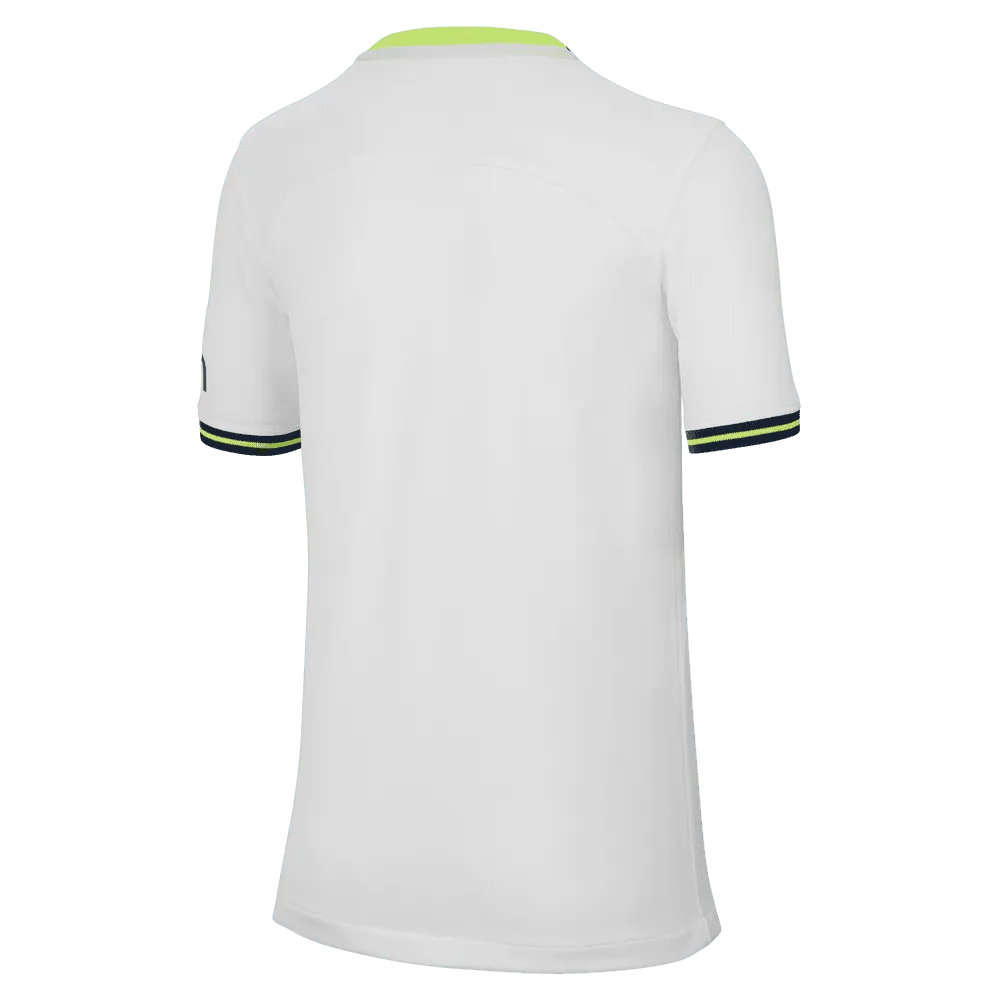 Nike 2022-23 Tottenham Youth Home Jersey - White-Binary Blue (Back)