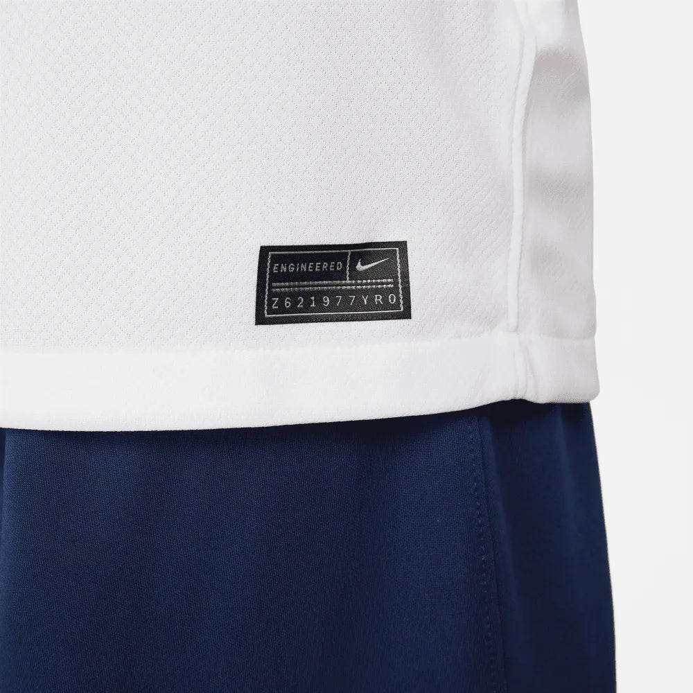 Nike 2022-23 Tottenham Youth Home Jersey - White-Binary Blue (Detail 3)