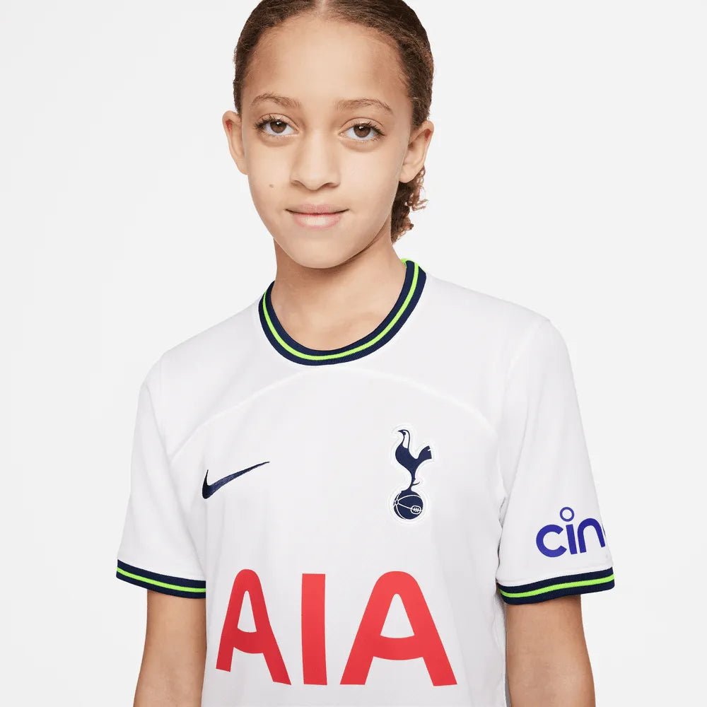 Nike 2022-23 Tottenham Youth Home Jersey - White-Binary Blue (Detail 1)