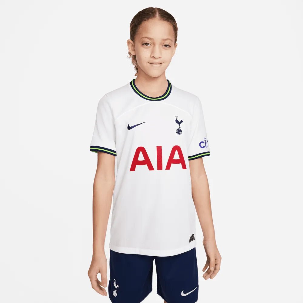 Nike 2022-23 Tottenham Youth Home Jersey - White-Binary Blue (Model - Front)