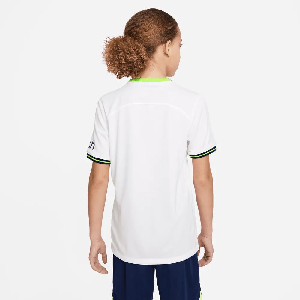 Nike 2022-23 Tottenham Youth Home Jersey - White-Binary Blue (Model - Back)