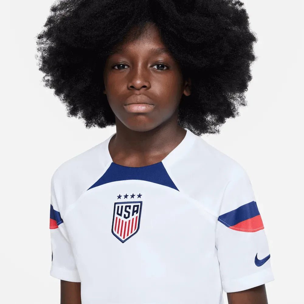 Nike 2022-23 USA Home Youth 4 Stars White-Loyal Blue
