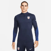 Nike 2022-23 USA Strike Drill Top - Obsidian-Bright Blue (Model - Front)