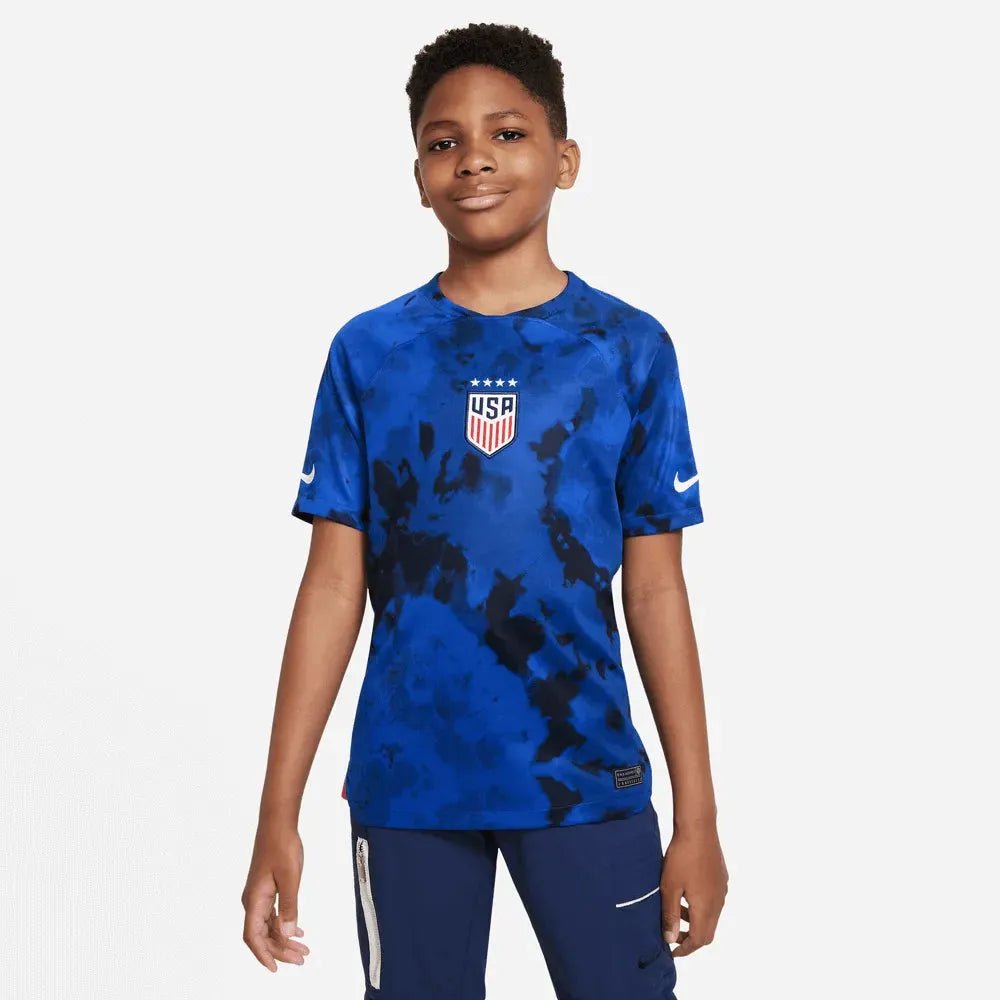 Nike 2022-23 USA Youth Jersey 4 Stars Bright Blue-Navy