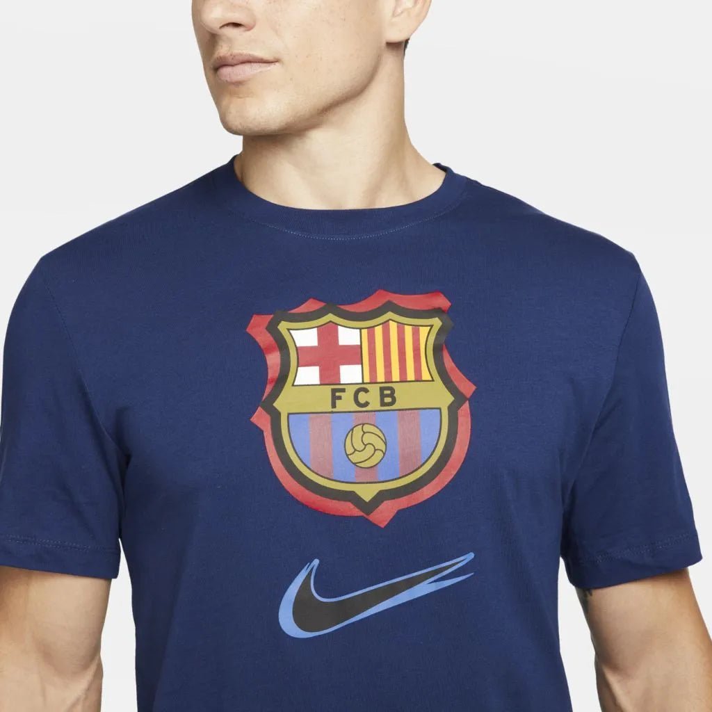 Nike 2022 FC Barcelona Crest 92Trap Tee - Blue Void