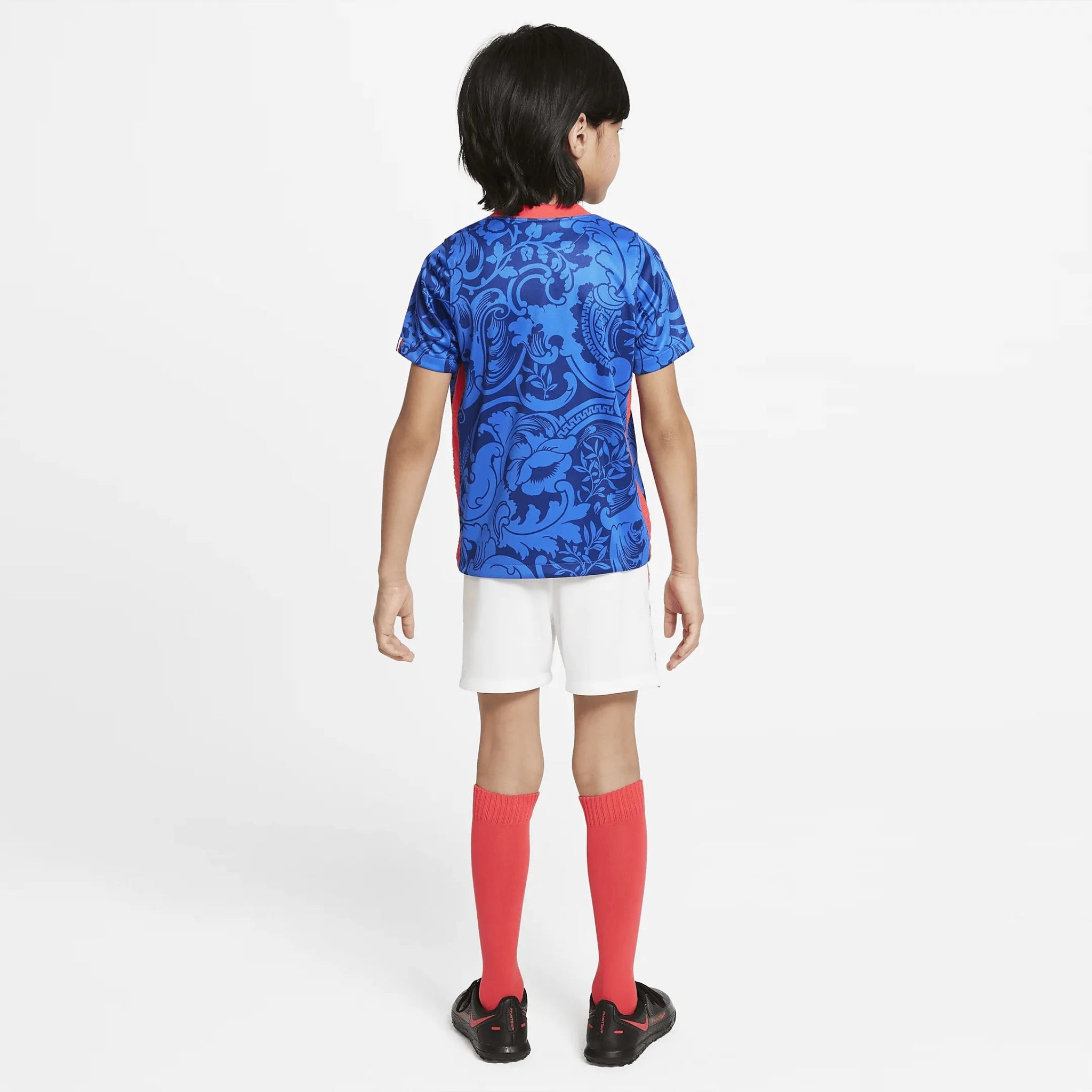 Nike 2022 France Kids' Mini Kit - Blue-White (Model - Back)