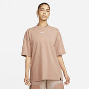 Nike 2022 PSG Womens NSW Oversized Short Sleeve Top - Rose Whisper-White