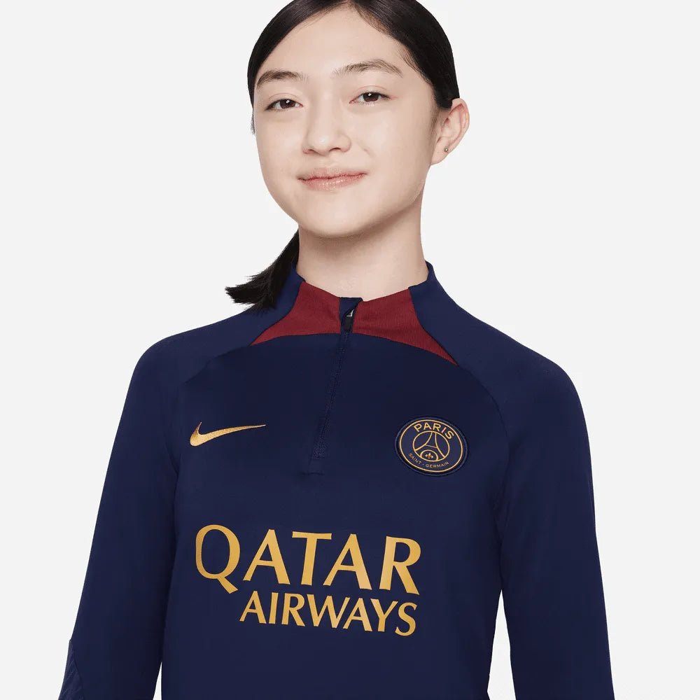 Nike 2023-24 PSG Youth DF Strike Drill Top - Navy - Burgandy - Gold