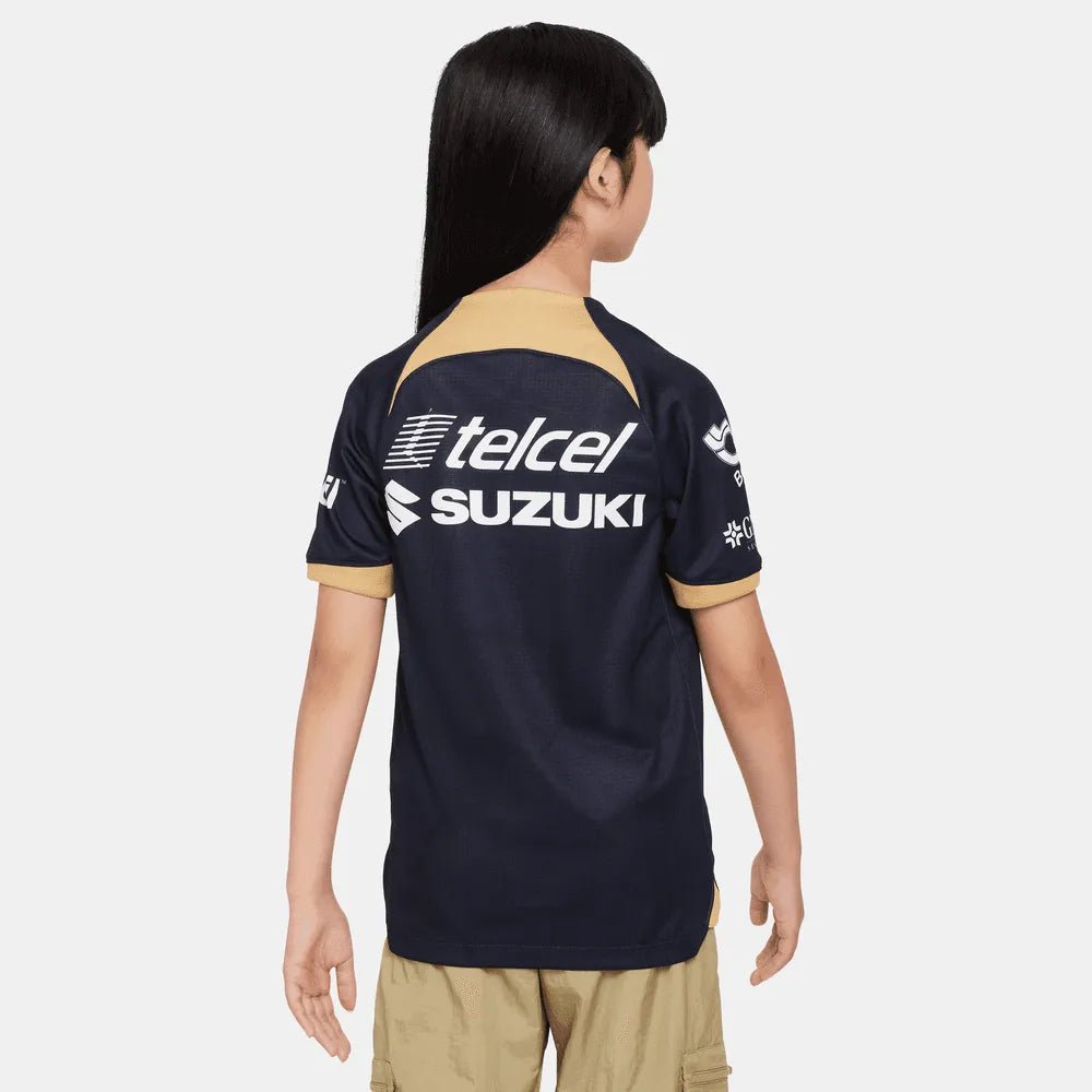 Nike 2023-24 Pumas Youth Stadium Away Jersey (Model - Back)