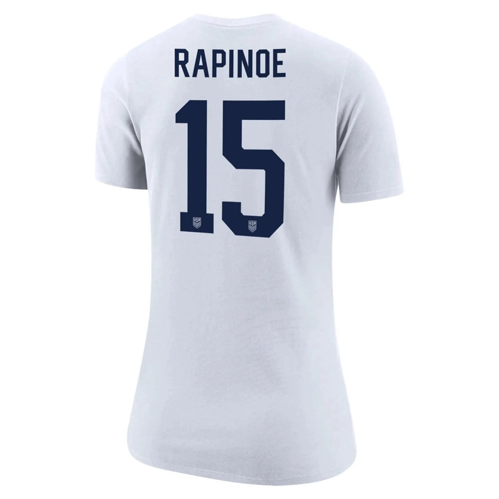 Nike 2023-24 USA Women's 4-Star Rapinoe 15 Tee  White (Back)