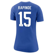 Nike 2023-24 USA Women's 4-Star Rapinoe 15 Tee  Royal (Back)