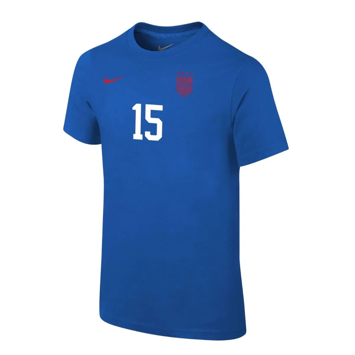 Nike 2023-24 USA Youth 4-Star Rapinoe 15 Tee Royal (Front)