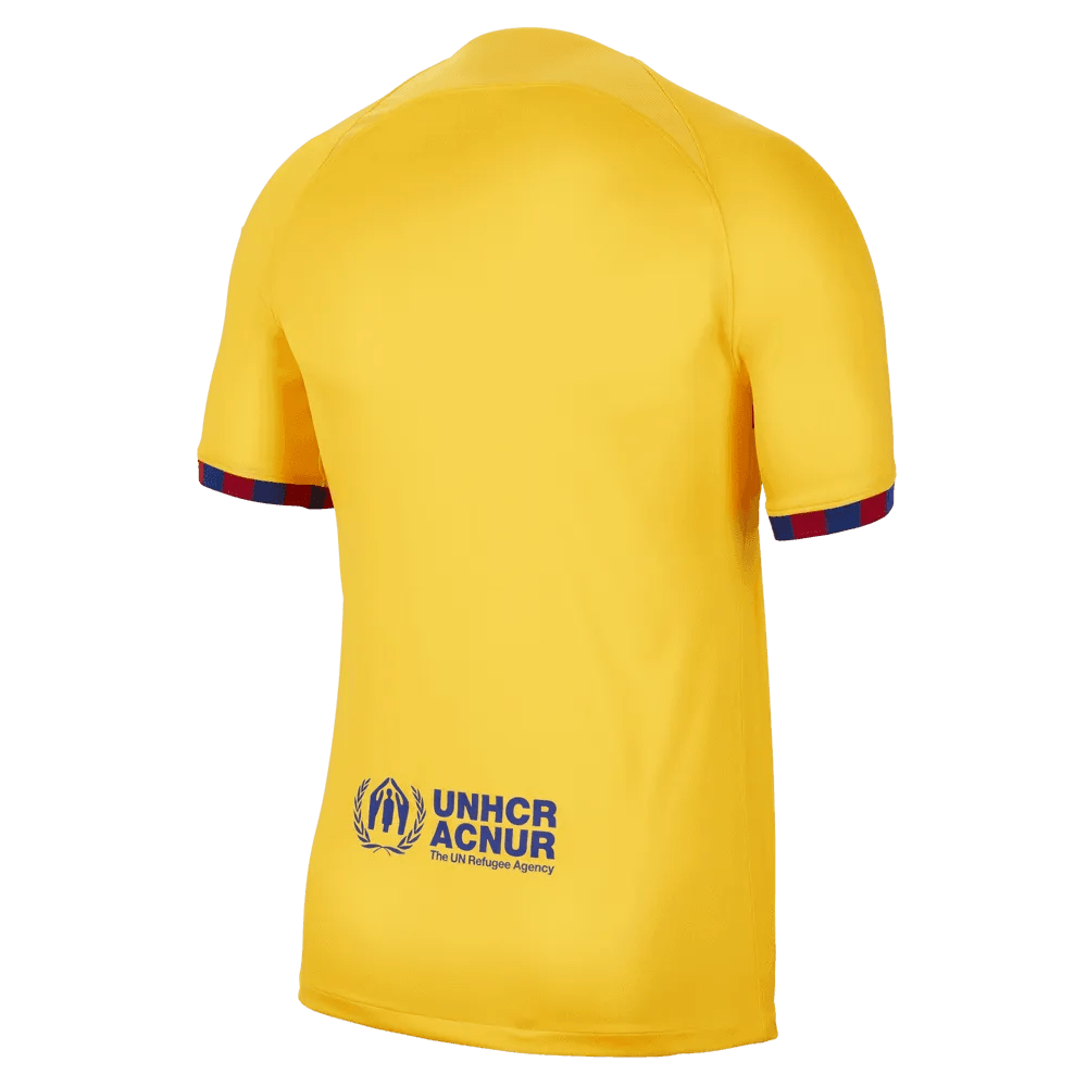 Nike 2023 FC Barcelona Fourth Jersey - Yellow - University Red
