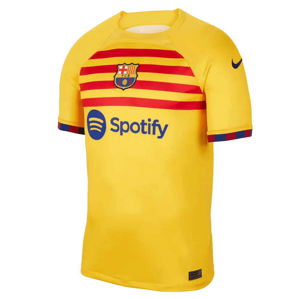 Nike 2023 FC Barcelona Fourth Jersey - Yellow - University Red
