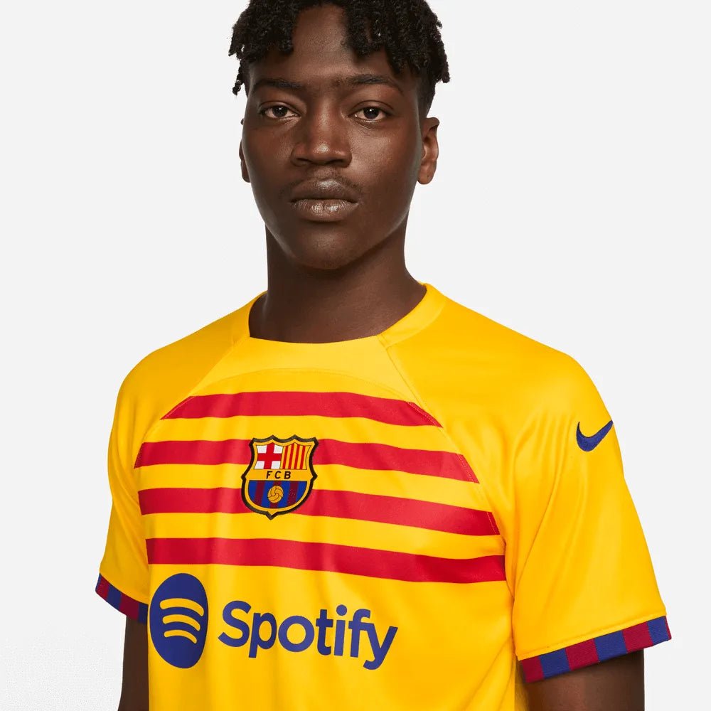 Nike 2023 FC Barcelona Fourth Jersey - Yellow - University Red