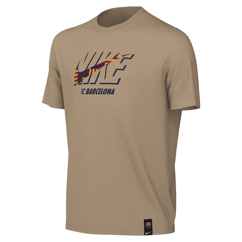 Nike 2023 FC Barcelona Youth Swoosh Tee - Beige-Blue