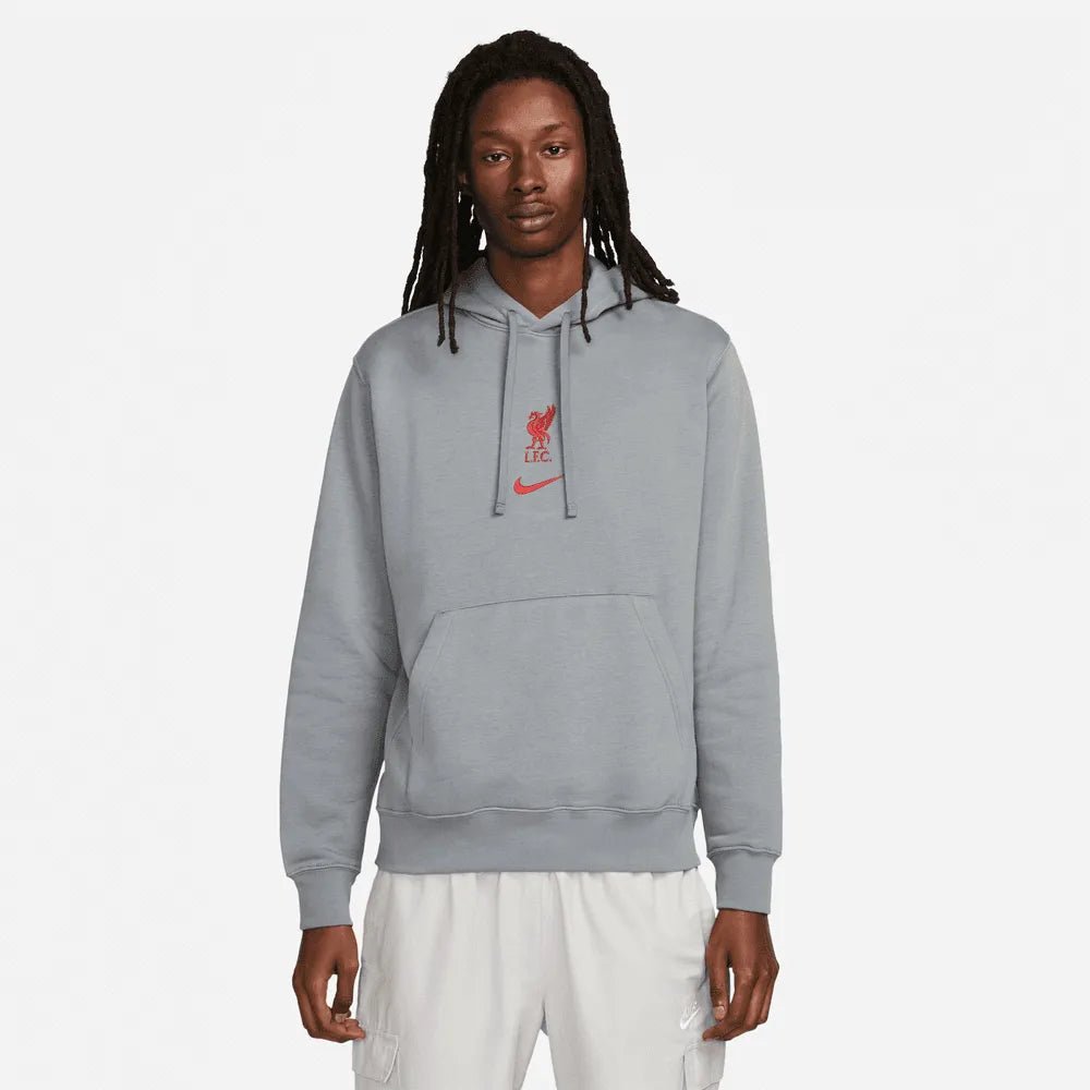 Nike 2023 Liverpool FC Fleece PO Hoodie - Grey