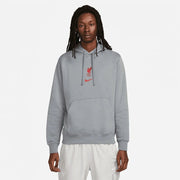 Nike 2023 Liverpool FC Fleece PO Hoodie - Grey