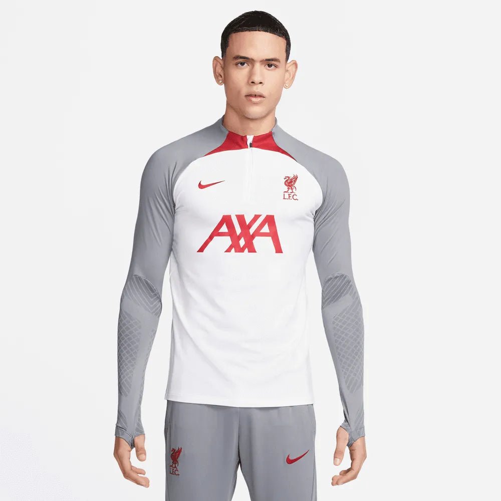 Nike 2023 Liverpool FC Strike Drill Top - White-Grey-Tough Red