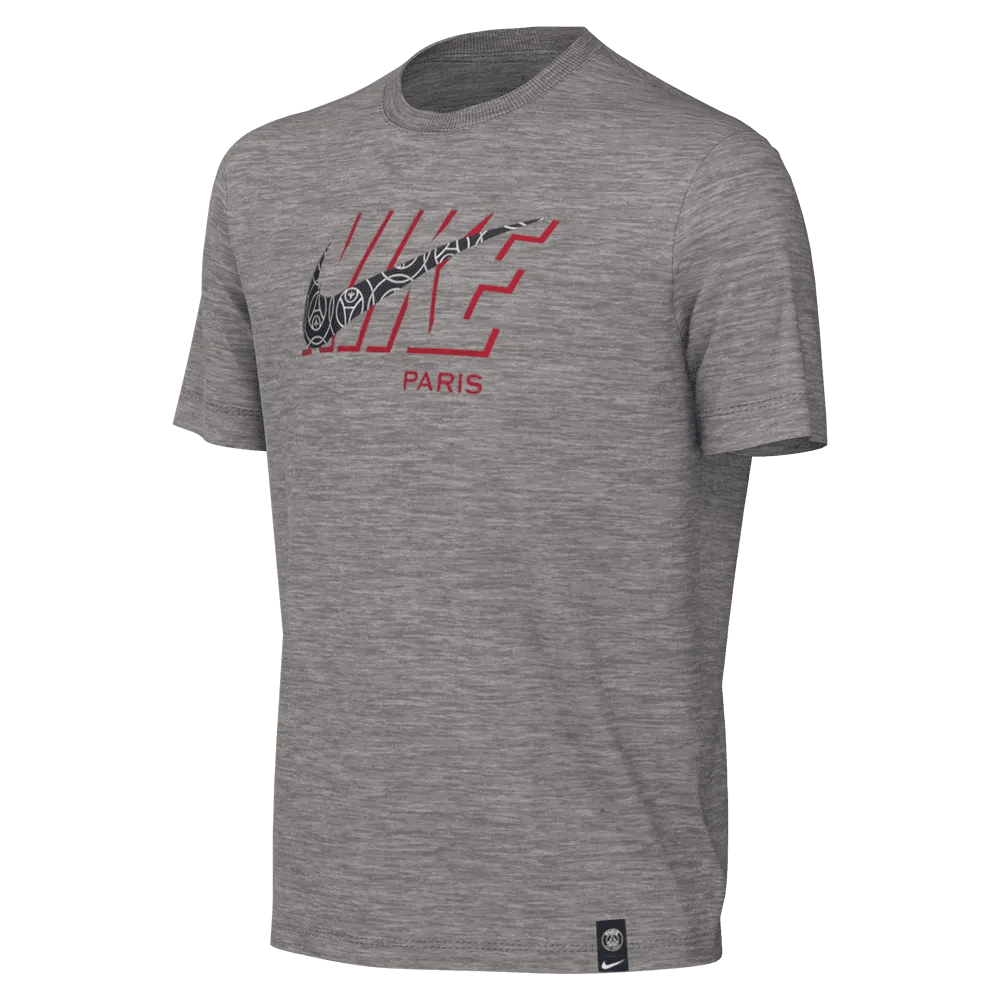 Nike 2023 PSG Youth Swoosh Tee - Grey-Navy