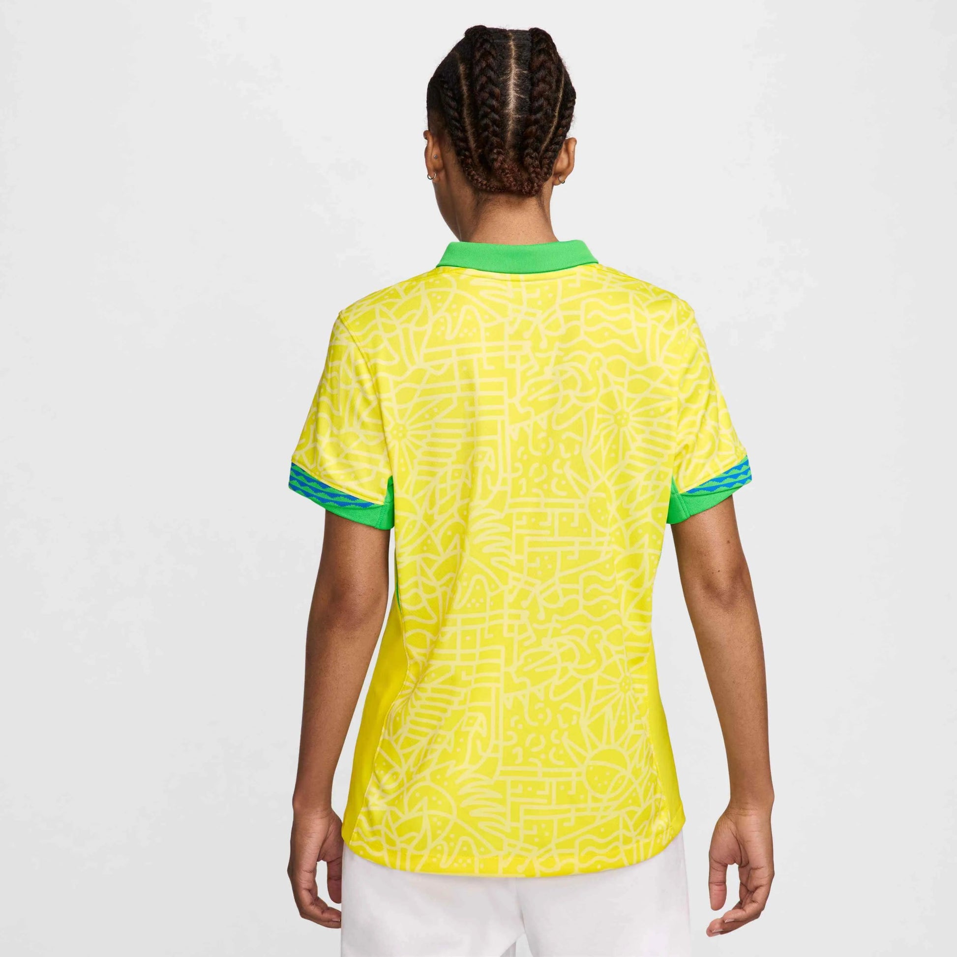 Nike 2024-25 Brazil Women's Stadium Home Jersey (Model - Back)