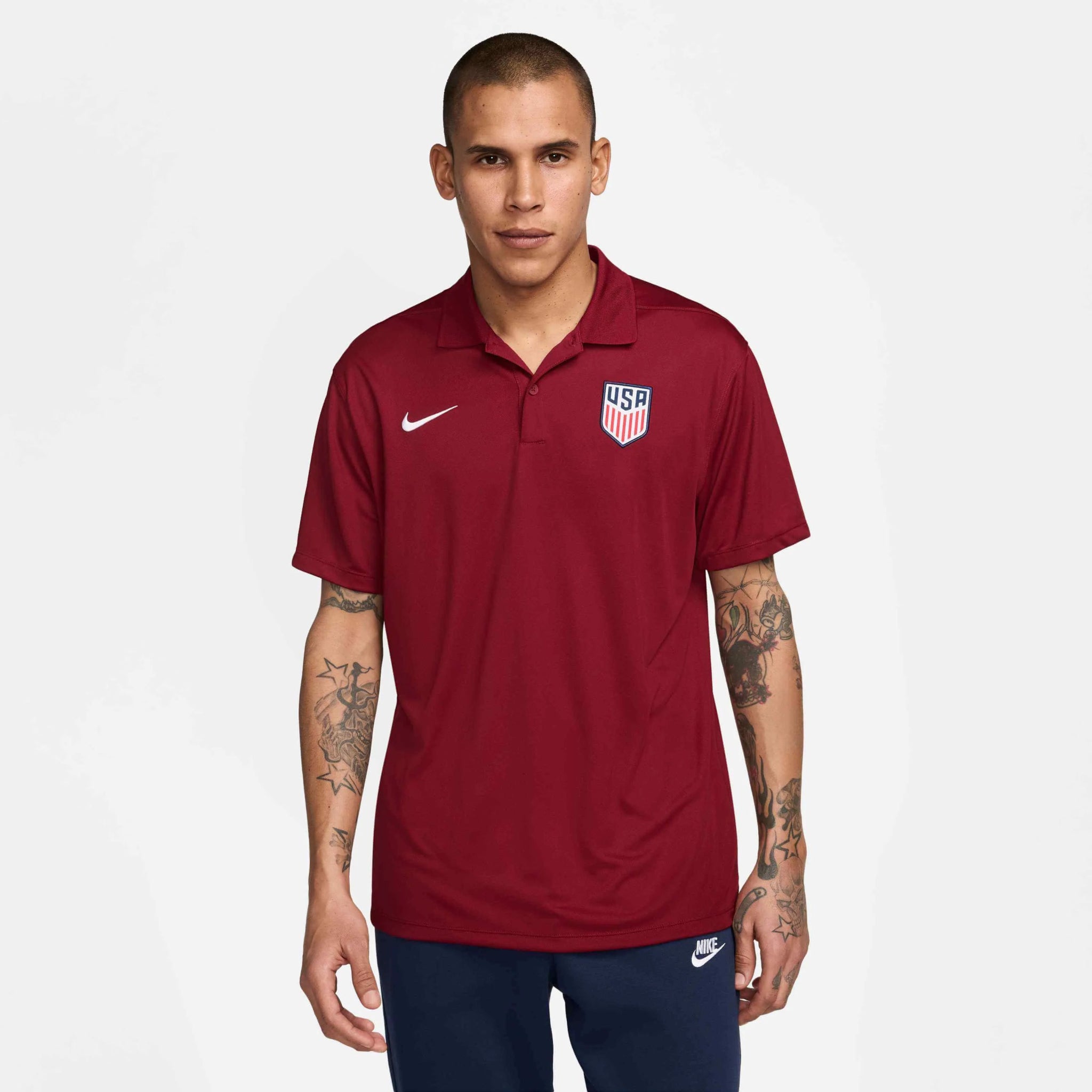 Nike 2024-25 USA Men's Dri-Fit Polo Shirt (Model - Front)