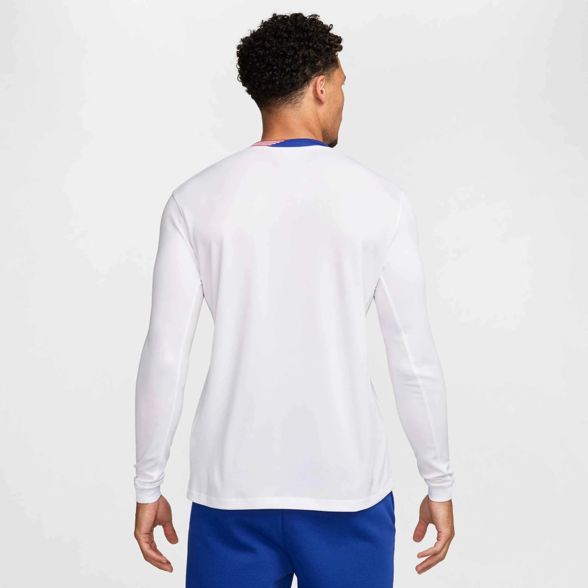Nike 2024-25 USA Men's Stadium Home Long-Sleeve Jersey (Model - Back)