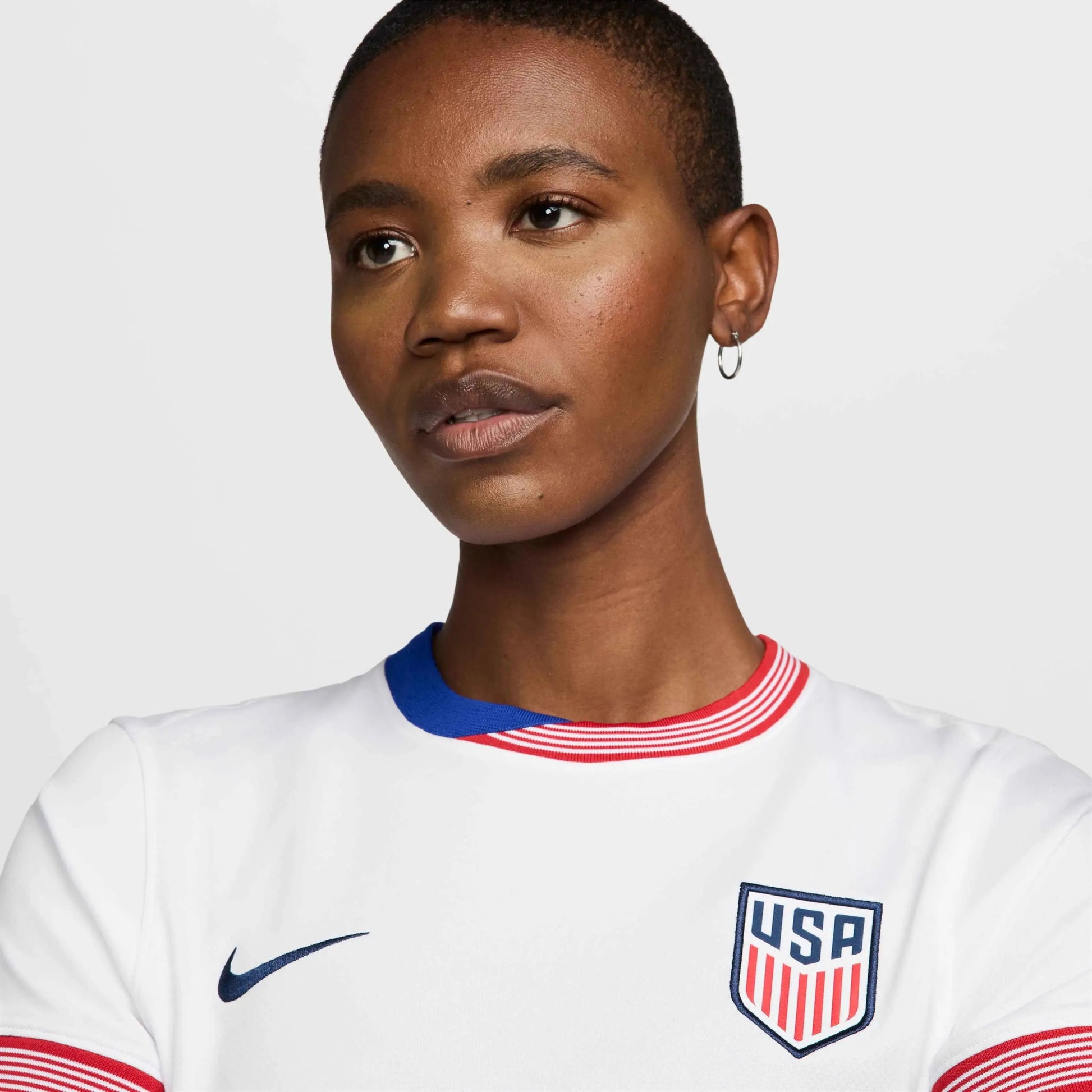 Nike 2024-25 USA Women's Stadium Home Jersey White (Detail 1)