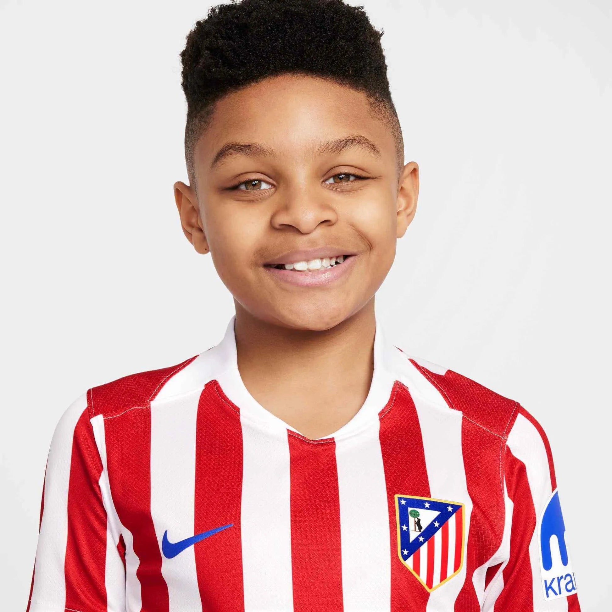 Nike 2025-26 Atletico Madrid Youth Stadium Home Soccer Jersey (Detail 1)