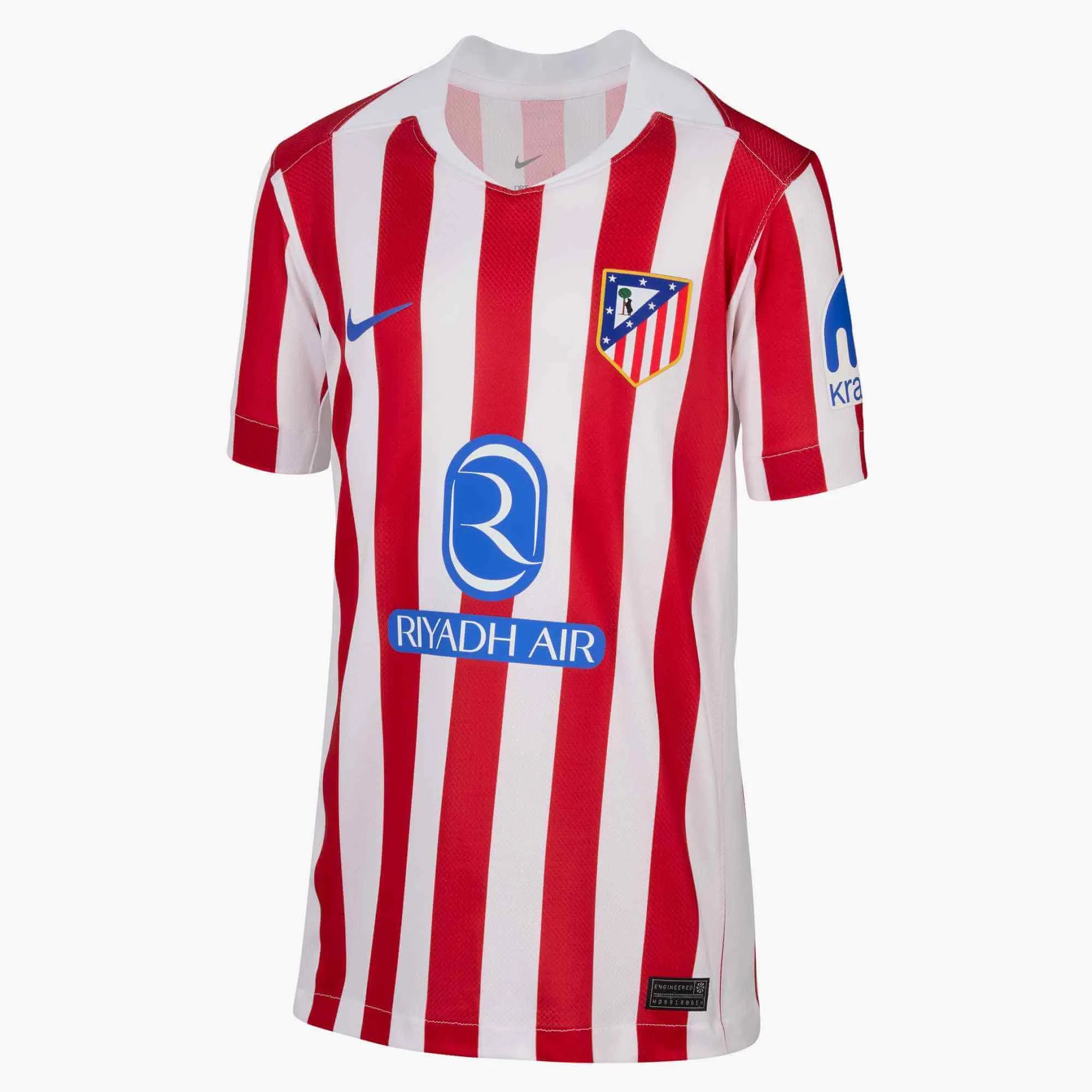 Nike 2025-26 Atletico Madrid Youth Stadium Home Soccer Jersey (Front)