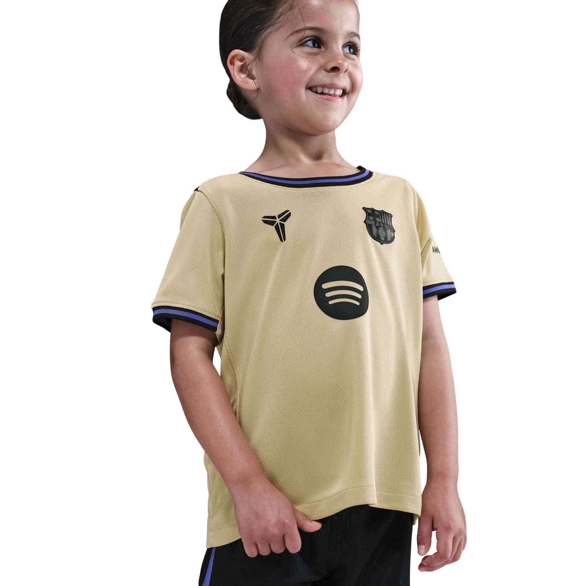Nike 2025-26 Barcelona Little Kids' Stadium Away Kit (Jersey - Front)