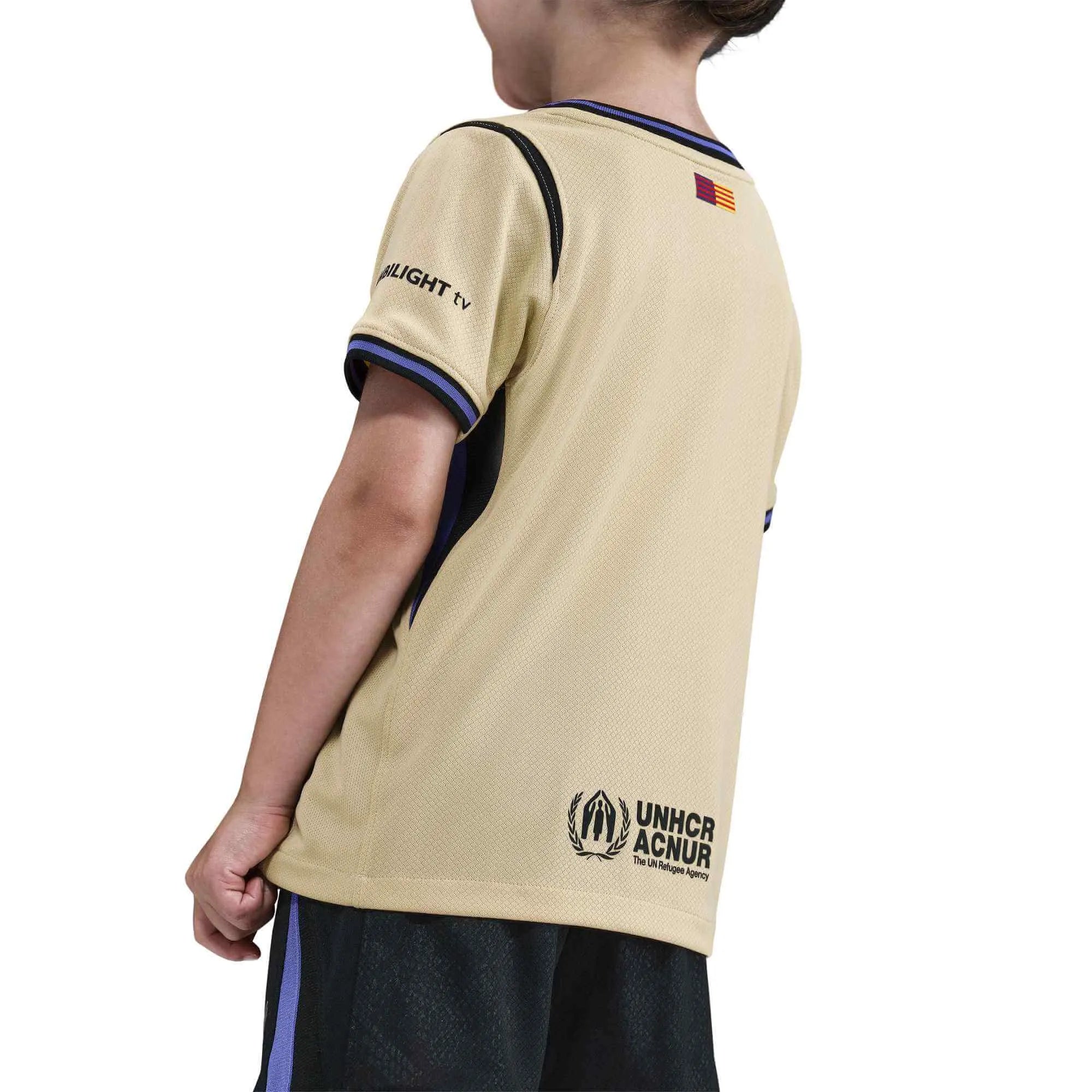 Nike 2025-26 Barcelona Little Kids' Stadium Away Kit (Jersey - Back)