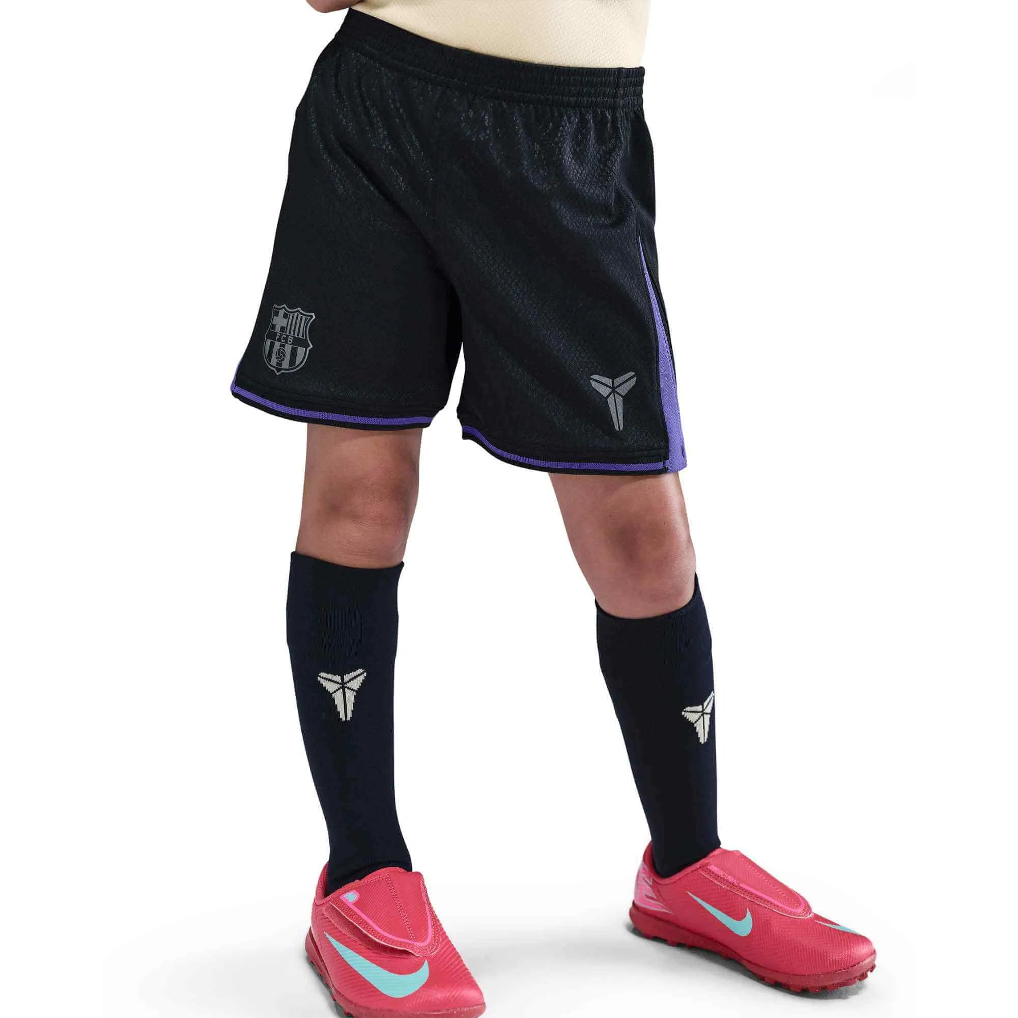 Nike 2025-26 Barcelona Little Kids' Stadium Away Kit (Shorts - Front)