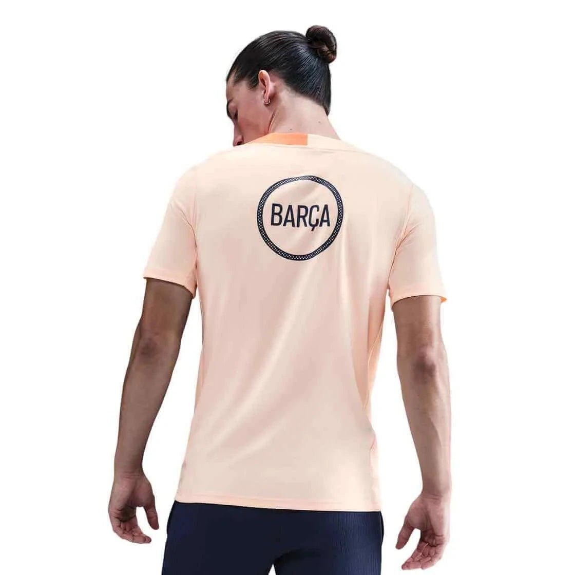 Nike 2025-26 Barcelona Men's DF Strike Top Crimson Tint/Crimson Tint/Bright Mango/Midnight Navy (Model - Back)