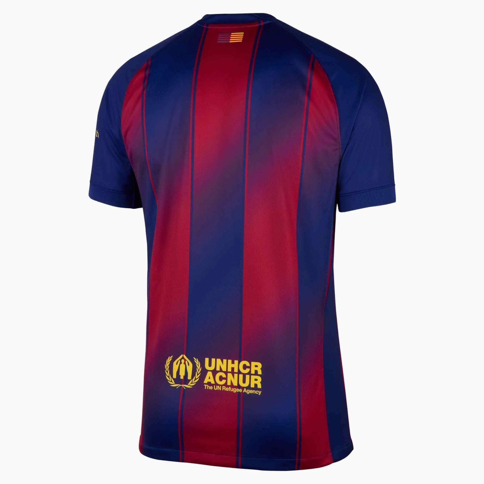 Nike 2025-26 Barcelona Men's Stadium Home Soccer Jersey (Back)