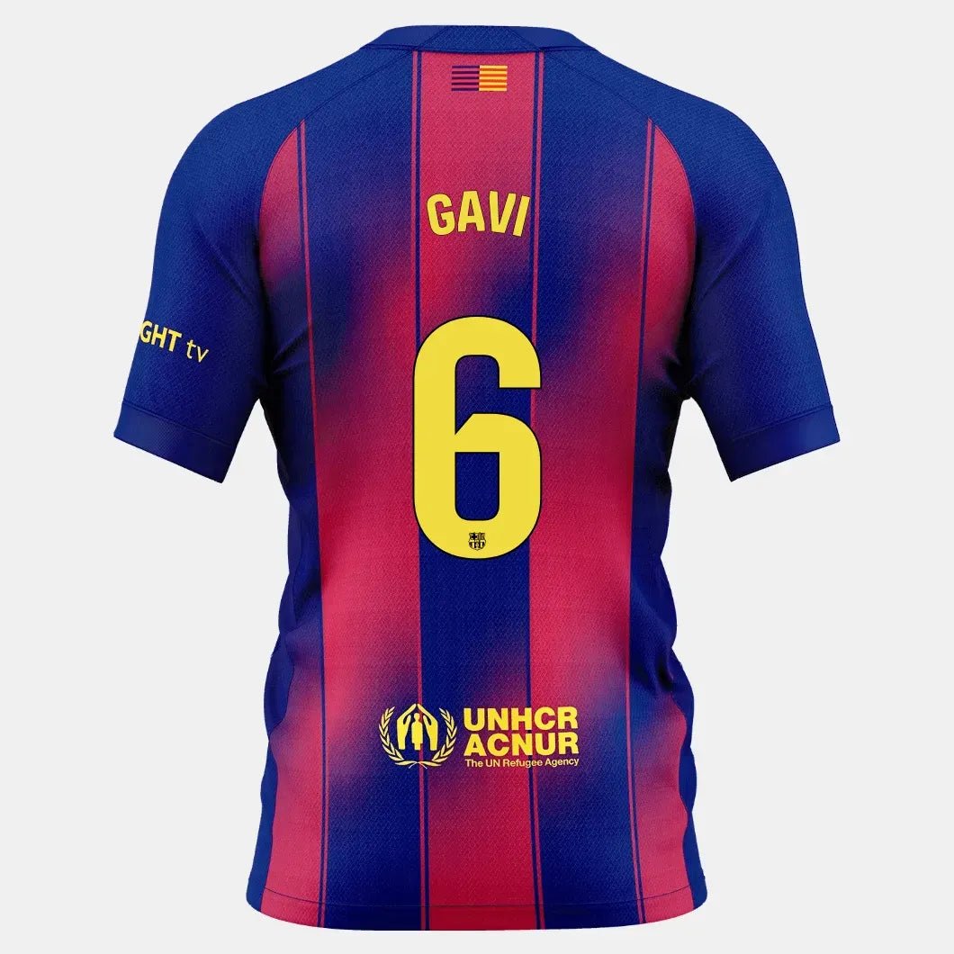 Nike 2025-26 Barcelona Men's Stadium Home Soccer Jersey (Gavi)