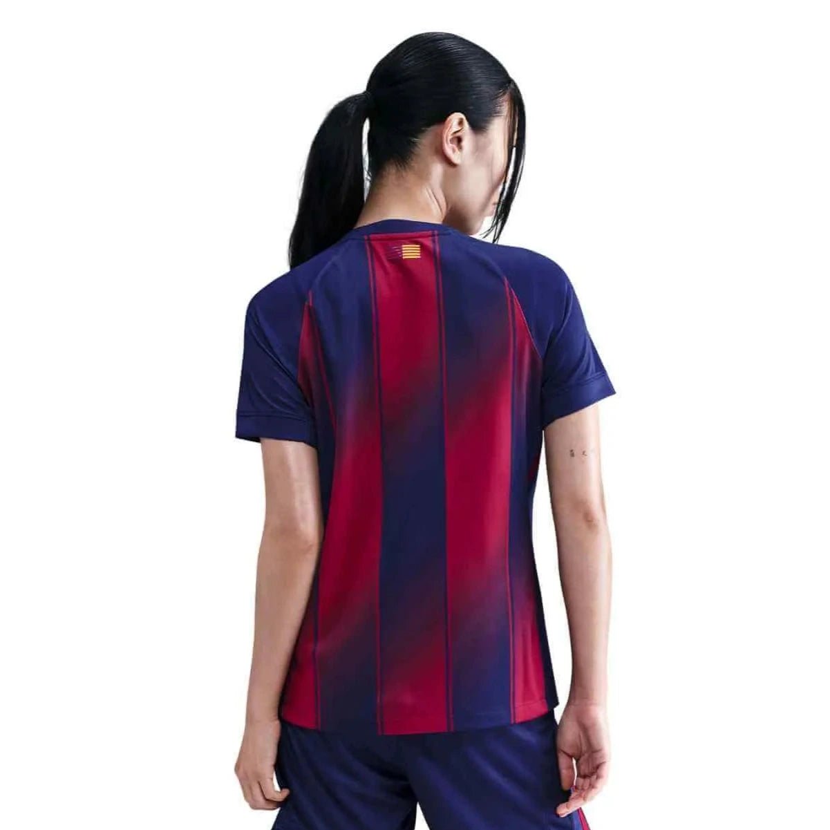 Nike 2025-26 Barcelona Women's Stadium Home Soccer Jersey (Model - Back)