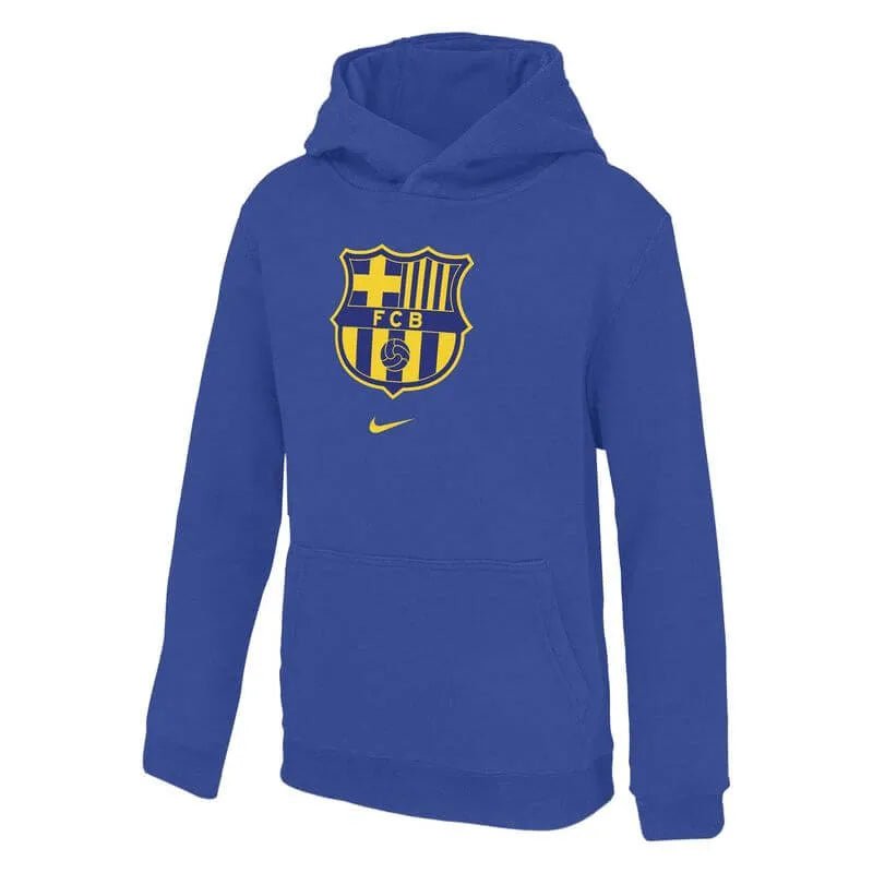 Nike 2025-26 Barcelona Youth Club Fleece Pullover Hoody (Front)