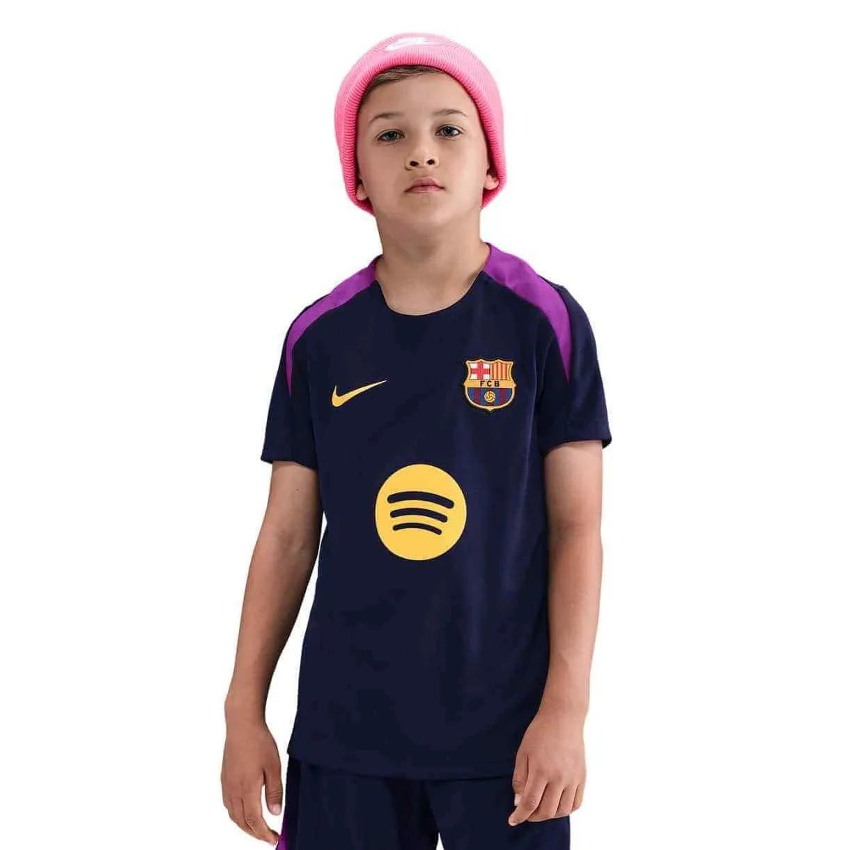 Nike 2025-26 Barcelona Youth DF Strike Top (Model - Front)