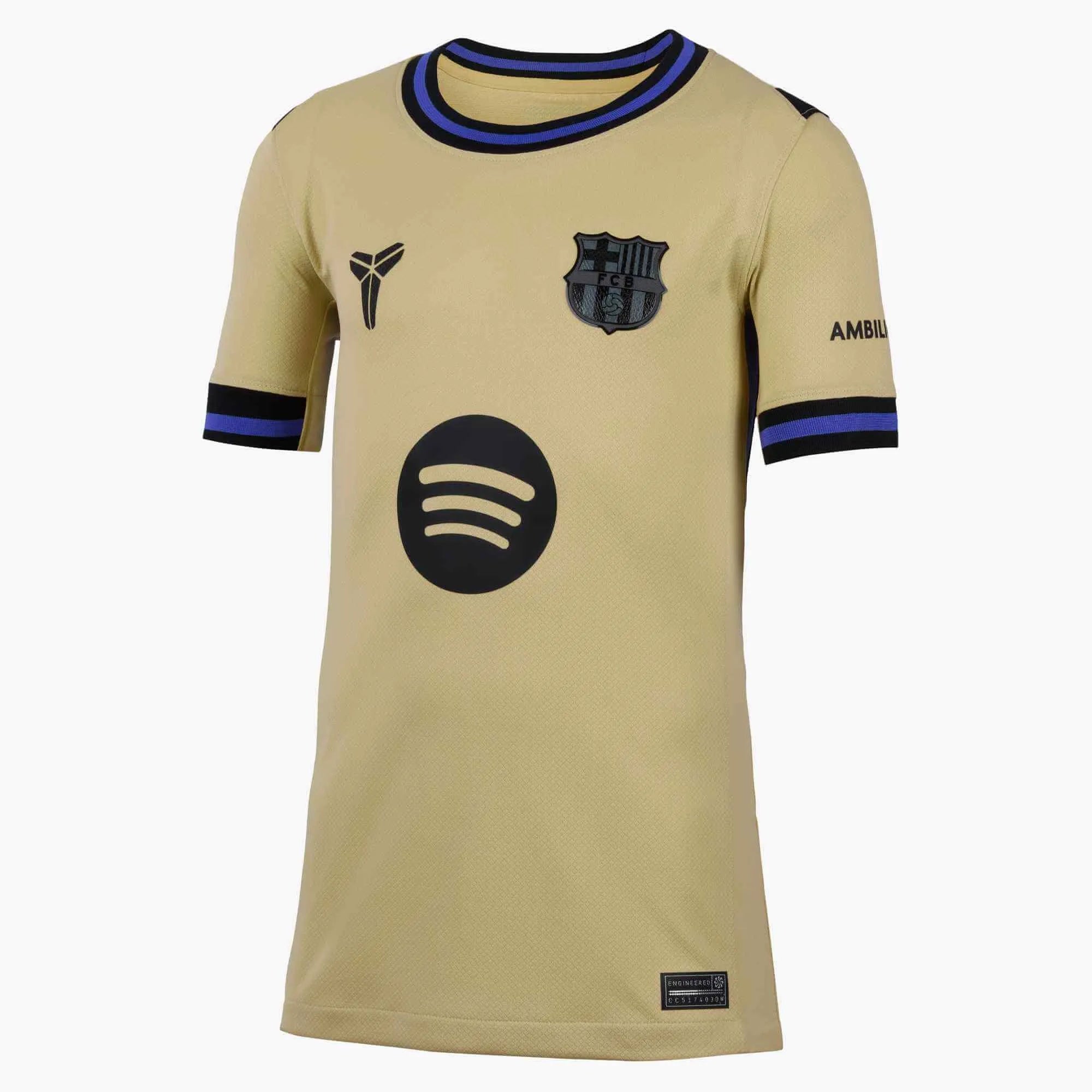 Nike 2025-26 Barcelona Youth Stadium Away Soccer Jersey (Front)