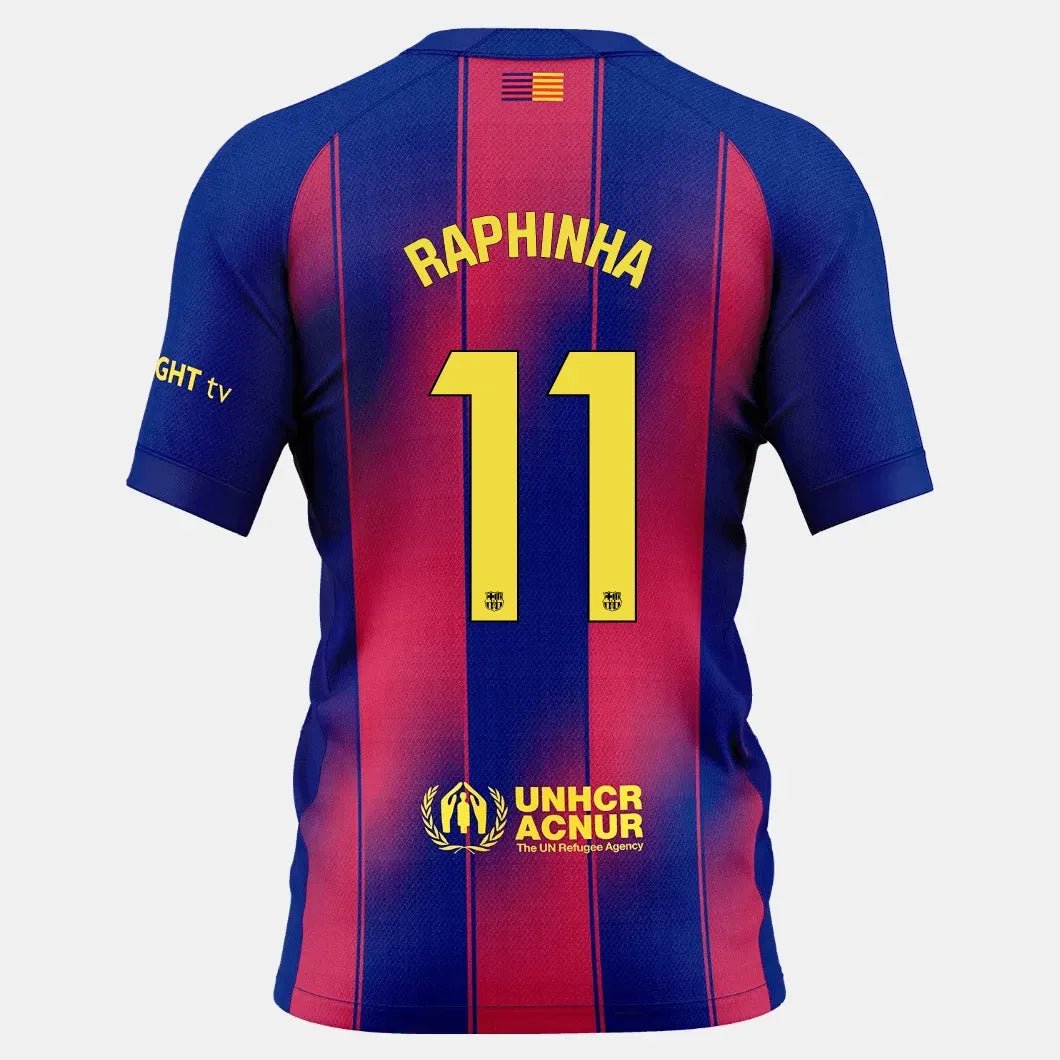 Nike 2025-26 Barcelona Men's Stadium Home Soccer Jersey (Raphinha)