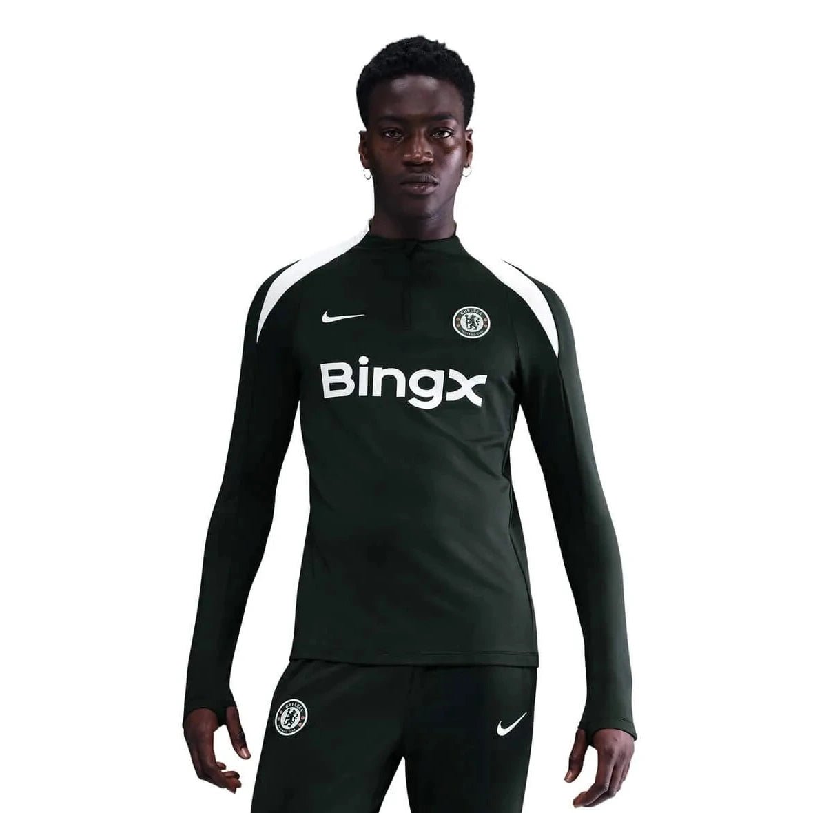 Nike 2025-26 Chelsea Men's DF Strike Drill Top Outdoor Green-Phantom-Phantom (Model - Front)